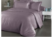 Постельное белье сатин страйп Cotton Shine - Murdum (Turkey), полуторный